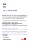 Communiqué de presse
