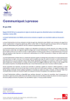 Communiqué de presse