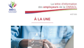 Visuel lettre des Employeurs CNRACL du mois d'août 2023